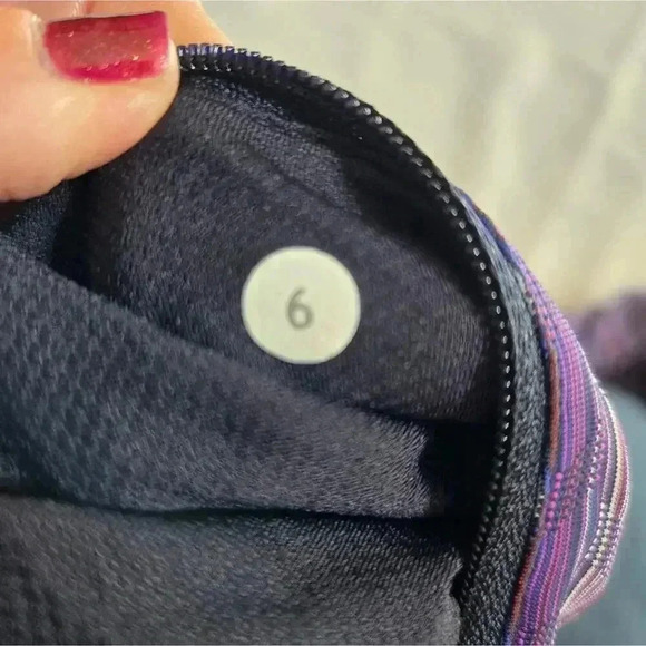 Lululemon Pace Rival Crop Legging- Space Dye Twist Violet Multi Size 6 - Picture 9 of 11